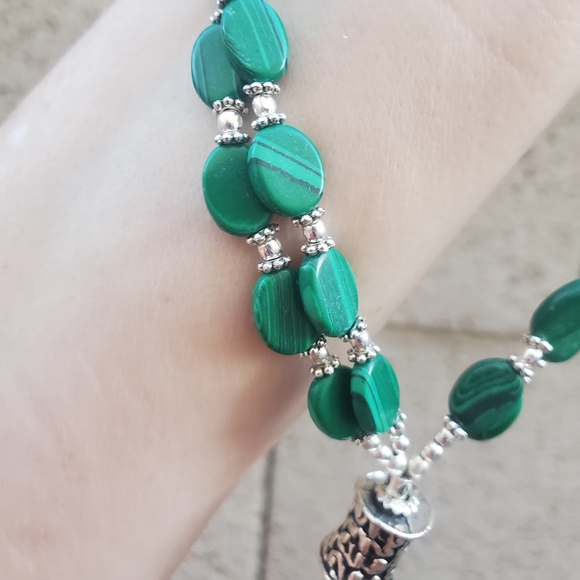 New Unique Mosaic Jasper Silver Necklace. - Picture 10 of 15